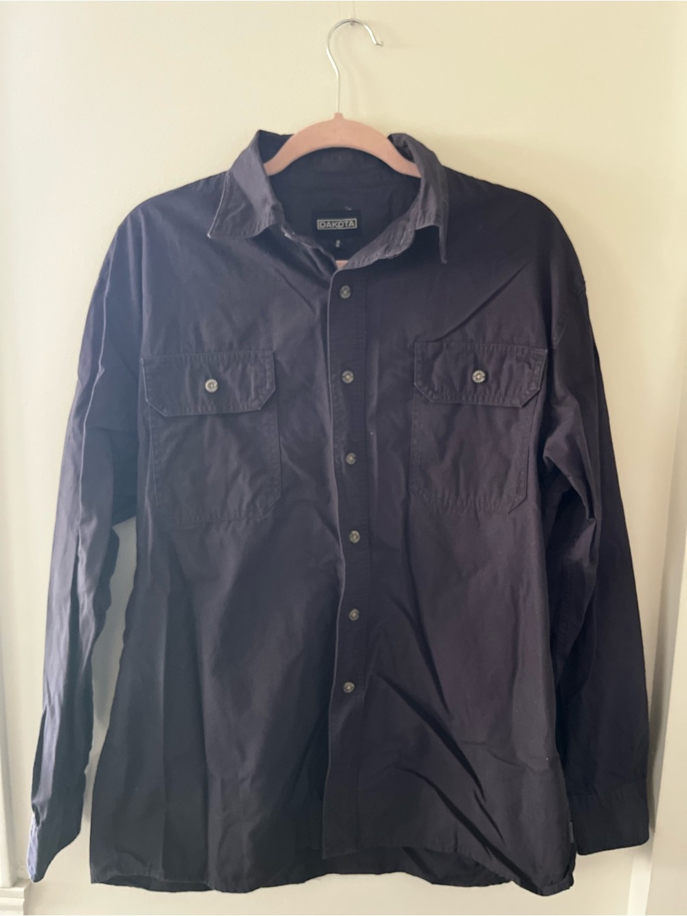 Casual Button-Down Shirt in Deep Navy by Dakota